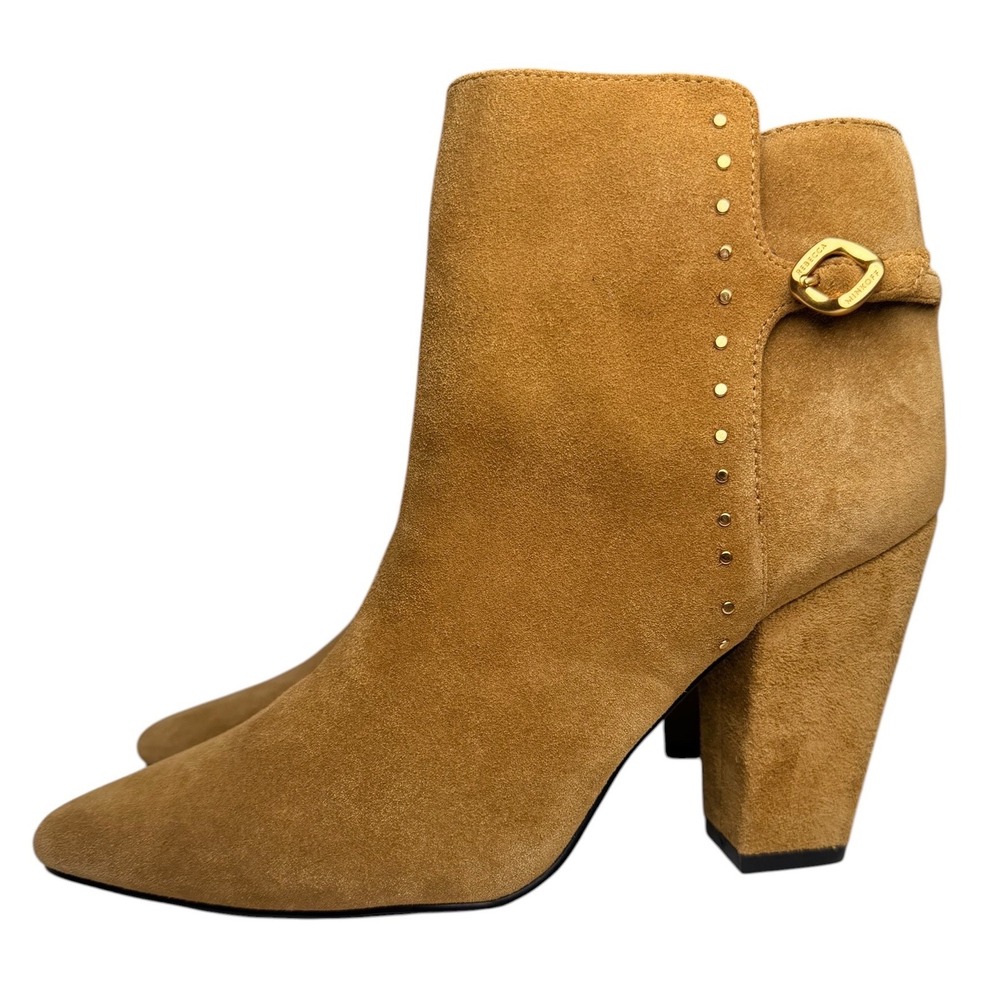 Rebecca Minkoff Darrenbty Suede Pointed Toe Ankle Boots Tan 7.5
